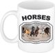 Bellatio Decorations Dierenliefhebber Paard Mok 300 ml - Keramiek - Wit