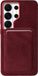 Rosso Avanti Samsung Galaxy S26 Ultra Hoesje met Magnetische Kaarthouder | MagSafe / Qi2 | Italiaans Alcantara | Back Cover & Wallet | Burgundy