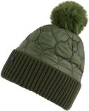 Regatta Doorgestikte regenproof unisex muts met pompon Groen L/XL
