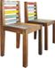 vidaXL Eetkamerstoelen 2 stuks massief gerecycled hout meerkleurig