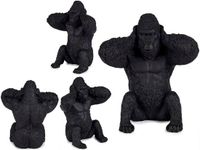 Gift Decor Decoratieve figuren Gorilla Zwart Hars (10 x 18 x 17 cm)