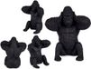 Gift Decor Decoratieve figuren Gorilla Zwart Hars (10 x 18 x 17 cm)