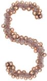 vidaXL Guirlande de boules de Noël LED Rose Gold 186 cm Polystyrène