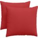 Coussin de canapé 2 pièces rouge 45 x 45 cm tissu