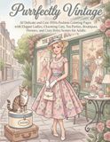 Purrfectly Vintage: 50 Delicate and Cute 1950s Fashion Coloring Pages