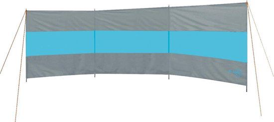 Bo-Camp Windscherm Brendan - 3-Vaks - 5 x 1.4 Meter - Grijs/Blauw