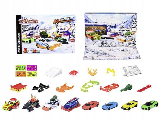 Majorette Adventskalender Voertuigenset 24 stuks