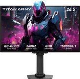 Titan Army G2785S QD-OLED Gaming Monitor 26,5 Inch QHD 240Hz, 0,03ms Reactietijd, 1.500.000:1 Contrast, HDR10, FreeSync & Ergonomisch Verstelbaar