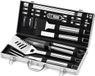 Set BBQ 21 pièces + thermomètre BBQ - Noir/Argent