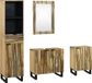 Maison Exclusive - Armoire de salle de bain avec étagères, 4 pièces, marron, composite bois