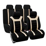 FH GROUP FB070BEIGE115 Set van 11 autostoelhoezen Rood