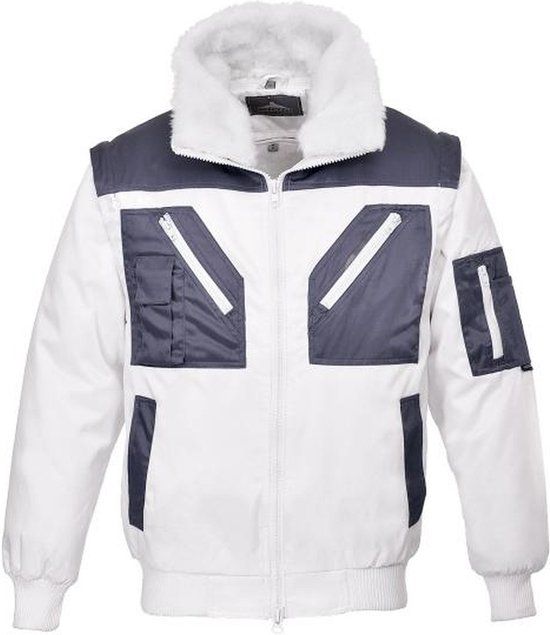 Portwest Pilot jack - Wit / grijs - XXL