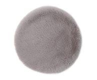 Gözze Stoelplaat van imitatiebont, 100% polyester, diameter 38 cm, zilver