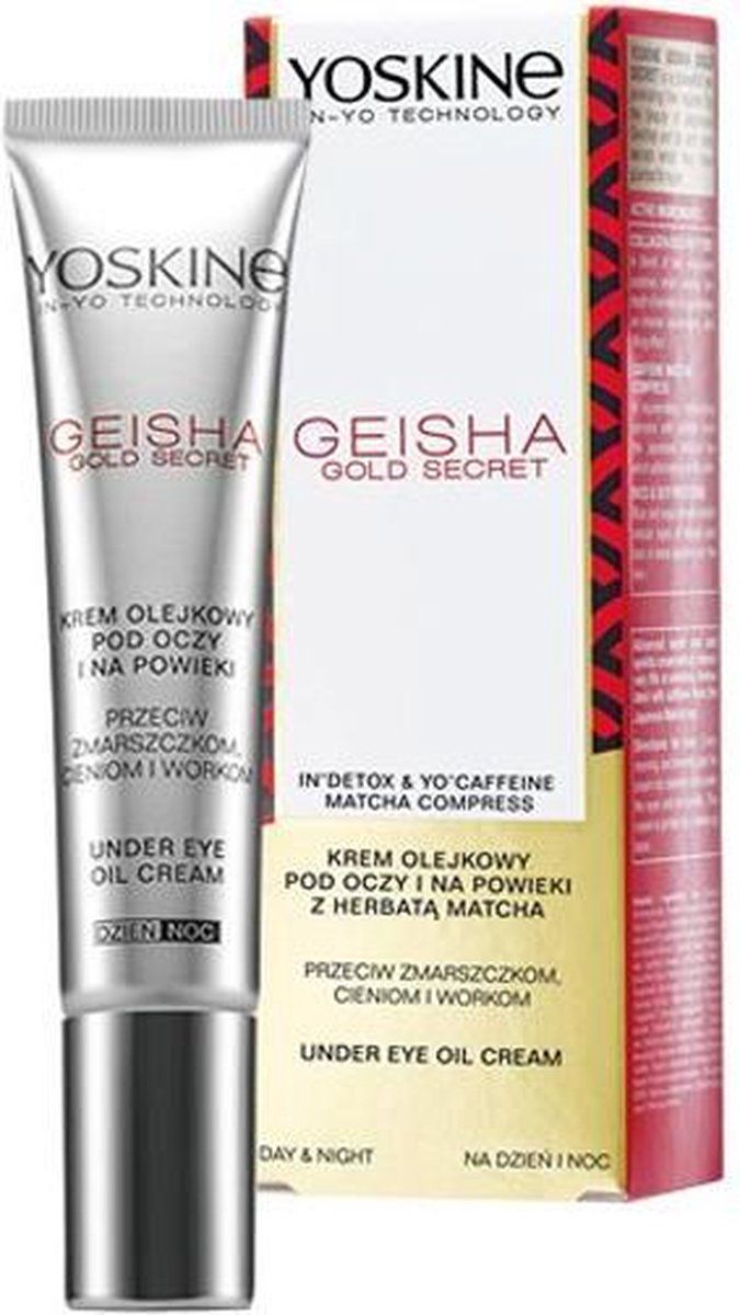 Yoskine Geisha Gold Secret krem olejkowy pod oczy i na powieki przeciw zmarszczkom, cieniom i workom 15ml