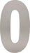 Intersteel Huisnummer 0 XL - 30 cm - RVS Geborsteld