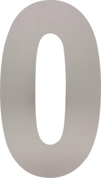 Intersteel Huisnummer 0 XL - 30 cm - RVS Geborsteld