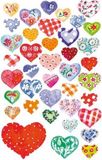 Avery Z-design Creative papieretiket - glimmende harten - pakje a 2 vel - Multicolor