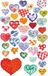 Avery Z-design papieretiket - glimmende harten - pakje a 2 vel - multicolor