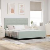 Maison Exclusive - Lit boxspring avec tête de lit gris clair 180 x 200 cm, velours