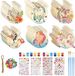 Non-branded 158 pieces wooden horseshoes to paint for crafts and children's birthdays, creative hobby project with pompoms and stickers