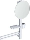 Ideal Standard ALU+ Spiegel met handdoekhouder, planchet en tandenborstelbeker, zilver BD588SI