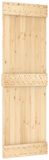 vidaXL Schuifdeur NARVIK Naturel en Zwart 70 x 210 cm (213,5 cm)