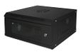 Connetto - 19" 4u link-rackkast serie Light zwart met glazen deur (HxBxL) 240x400x530 mm inclusief legplank