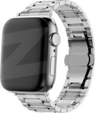 Bandz Stalen schakel band Deluxe zilver metalen Apple Watch bandje