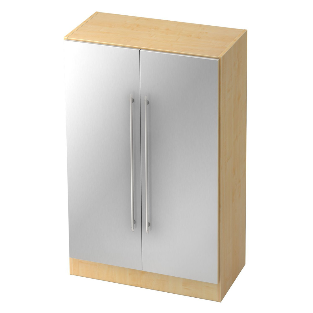 hjh OFFICE PRO Wandkast | Esdoorn/Zilver | 80 x 42 x 127 cm | Signa G 7550 RE