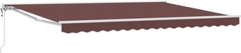 vidaXL Auvent solaire électrique 4 x 3 m Polyester marron