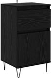 vidaXL - Dressoir - Zwart - eiken - 35 x 40 x 70 cm - Bewerkt hout