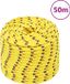 vidaXL Boottouw 12 mm 50 m polypropyleen geel