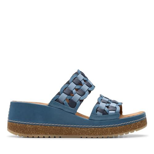 Clarks Kassanda Mule Womens Blue Combi, 5