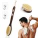 Lot de 2 brosses de nettoyage à manche long avec des poils naturels