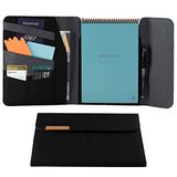 Rocketbook Flip Capsule Folio Cover - 100% recyclebare hoes met pennenhouder, magnetische sluiting en binnenopslag - zwart, uitvoerend formaat (6" x 8,8") (Cap-FLP-E-CGN)