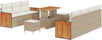 vidaXL Tuinbank Set Beige en Crème