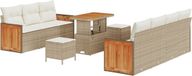 vidaXL Tuinbank Set Beige en Crème
