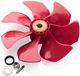 Vetus 220/285/230/310kgf 6 Bladen Propulseur d'étrave Rouge 295 mm