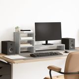 vidaXL Bureau-organizer van bewerkt hout, grijs sonoma