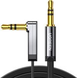 Ugreen Mini Jack Kabel 3,5 Mm Aux Voor Telefoons 1,5 M Plat Hoekig Gevouwen