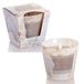 Dekohelden24 Geurkaars, windlicht kaars in glas als set van 2 geurrichting Angel Wings, L/B x H 8 x 8 cm, 115 g per kaars, beige