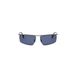 Fendi Lunettes de soleil Homme Argent Géométrique Bleu 60mm
