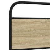 VidaXL Bedframe en métal chêne 120x190cm