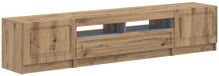 vidaXL - LED - meuble TV - UTRECHT - 3 - pce - Artisanal - chêne - Bois - traité