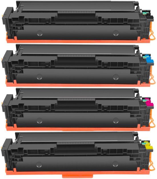 InktDL Compatible XL Multipack Laser toner cartridges voor Canon 045H (Zwart, Cyaan, Magenta & Geel) | Geschikt voor Canon i-Sensys LBP611CN, Canon i-Sensys LBP613CDW, Canon i-Sensys MF631CN, Canon i-Sensys MF633CDW en Canon i-Sensys MF635CX