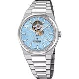 Festina F20053/5 Polshorloge Automatisch Heren Blauw Staal Saffierglas 10 ATM