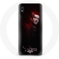 Maniacase Hoesje voor Samsung Galaxy A10 Lucifer serie zwarte achtergrond
