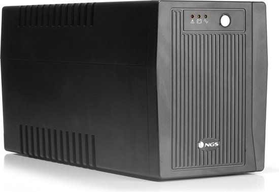 NGS FORTRESS2000V2 - Ononderbroken UPS-Voeding, Offline UPS van 1500 VA, Constante Uitgangsspanning van 900 W voor 4 Schuko-stekkers