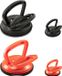 Unyqoos® Set de 4 ventouses – Inclusief extracteur de bosses et ventouses en ABS + caoutchouc, 2 pièces de 12x10 cm et 2 pièces de 7x5,6 cm, noir/orange, utilisable pour voiture, vitre, carrelage, céramique