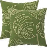 vidaXL - Kussensloop - 2 stuks - HEERLEN - Bladontwerp - 35 x 35 cm - Polyester